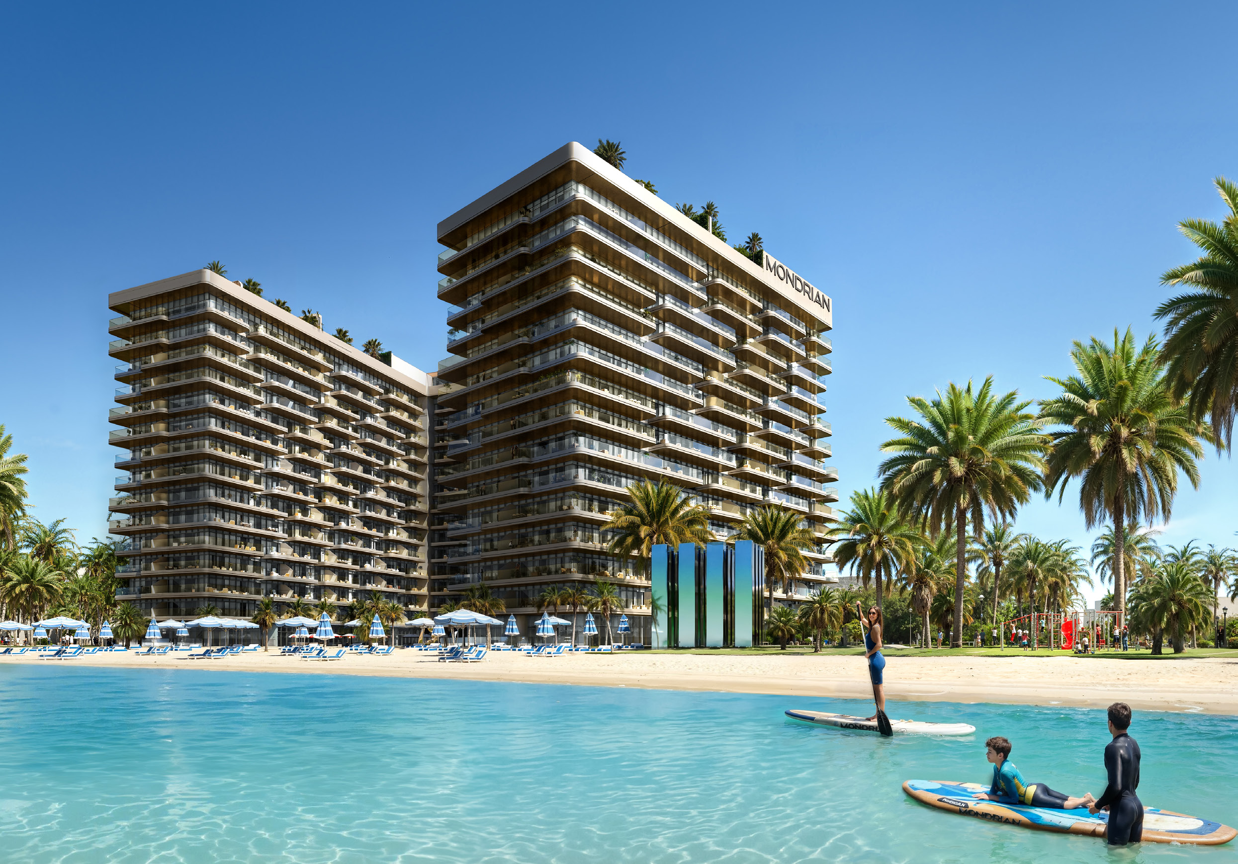 Mondrian Al Marjan Island contemporary architecture and premium residences with ocean views